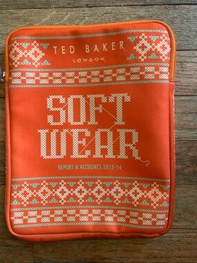 Ted Baker Orange Graphic Zip Pouch